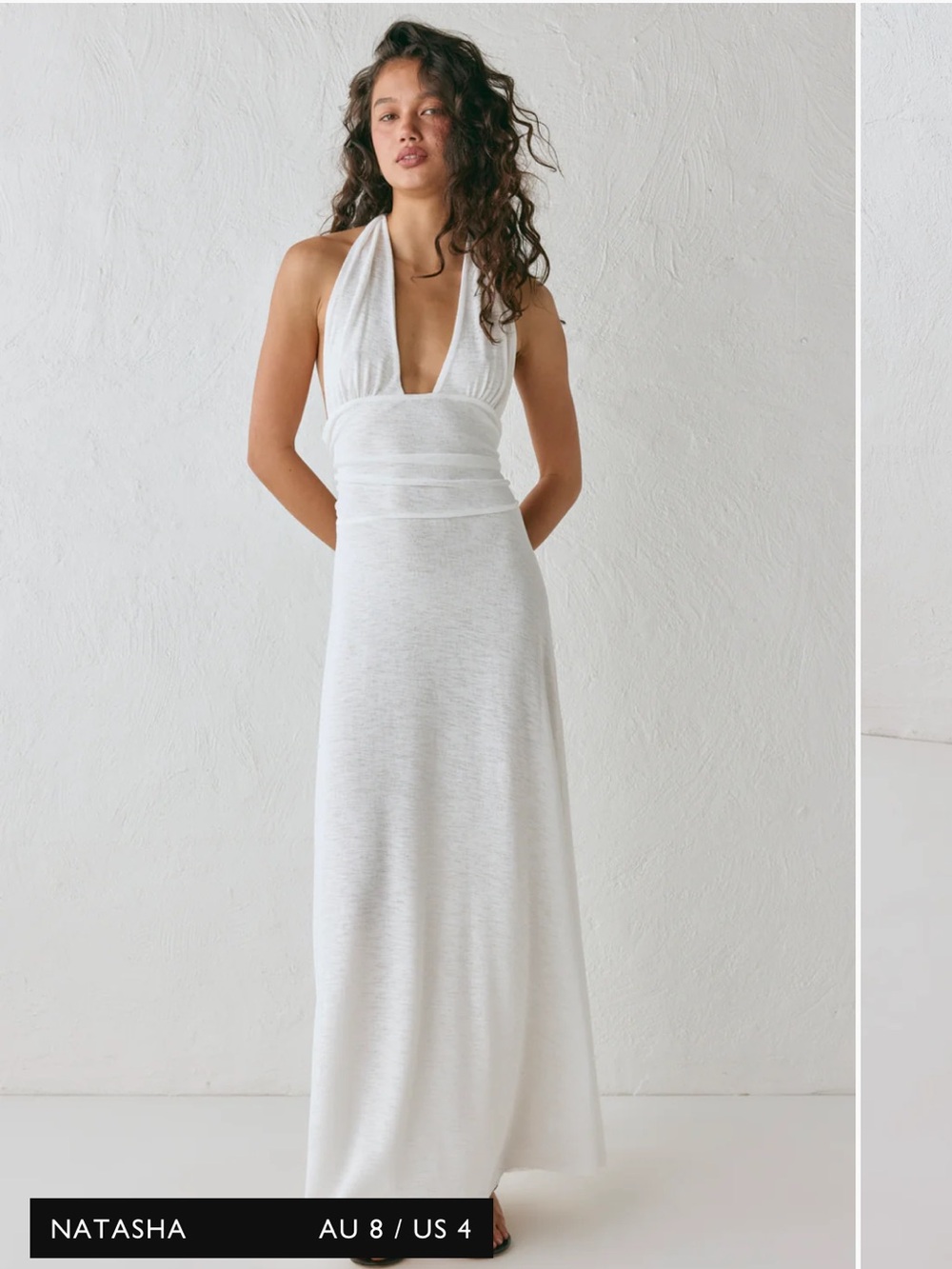 When in Italy Halter Midi Dress White